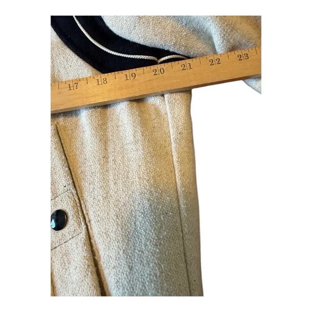 Vintage Jeans West Wool Sherpa Lined Women’s Hooded Jacket Sz 38